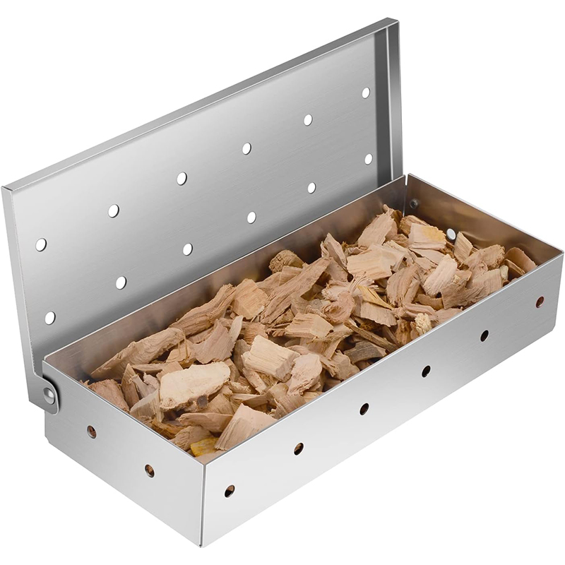 Smoker Box Wood Chip - Scatola per affumicatore per barbecue Scatola