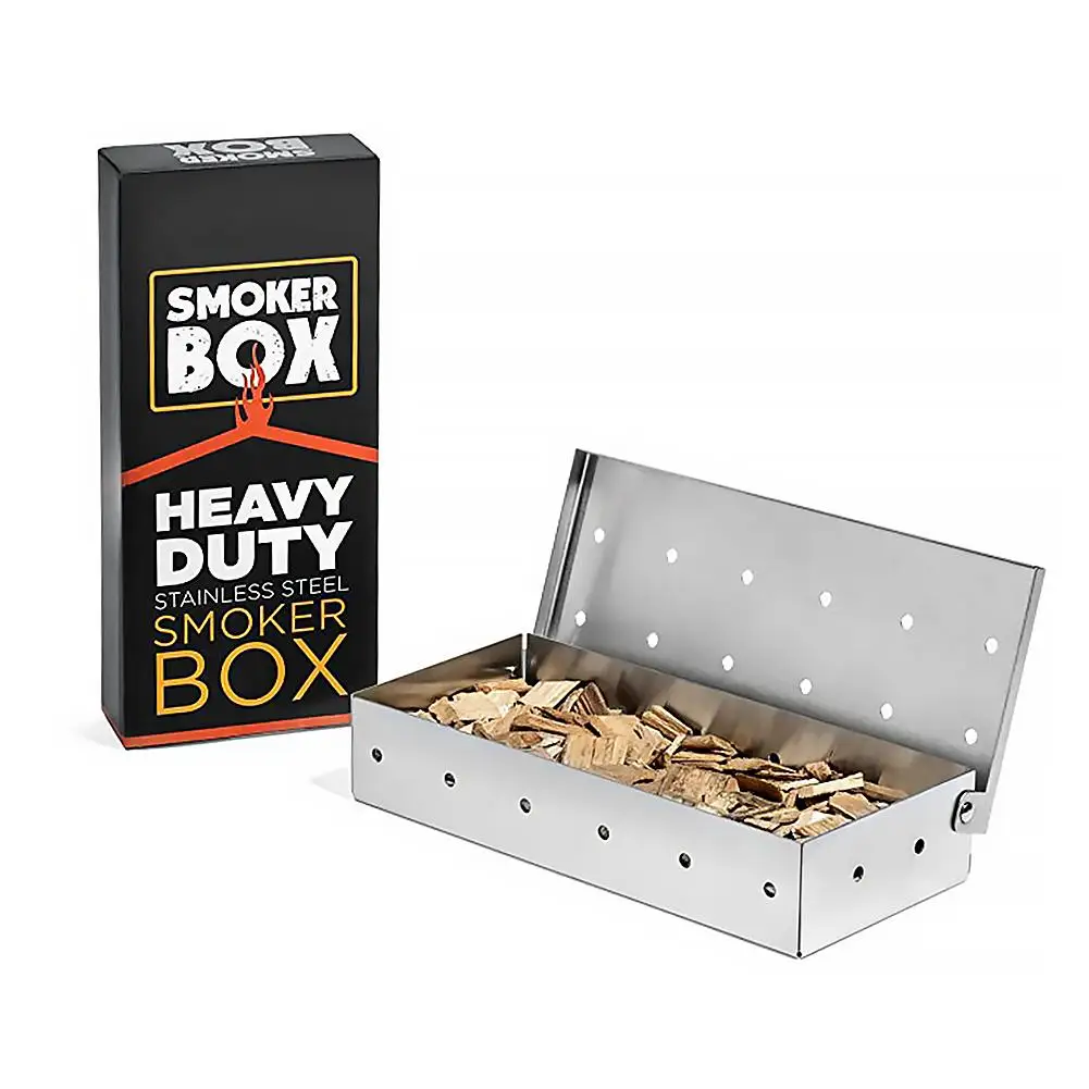 Smoker Box Wood Chip - Scatola per affumicatore per barbecue con